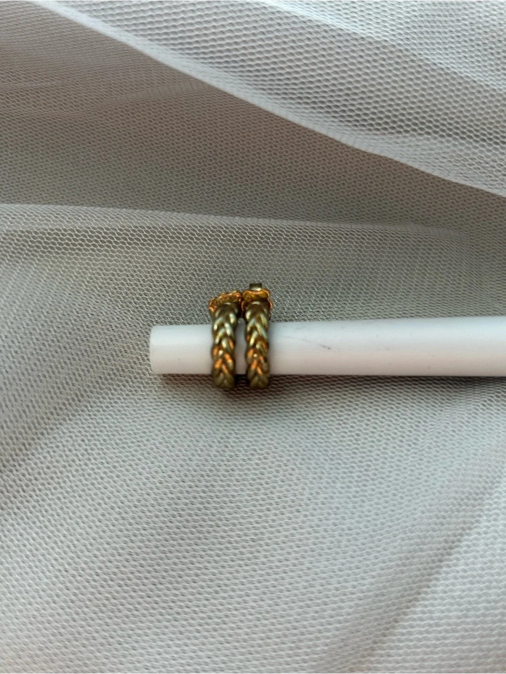 Avon gold plated hoop earrings